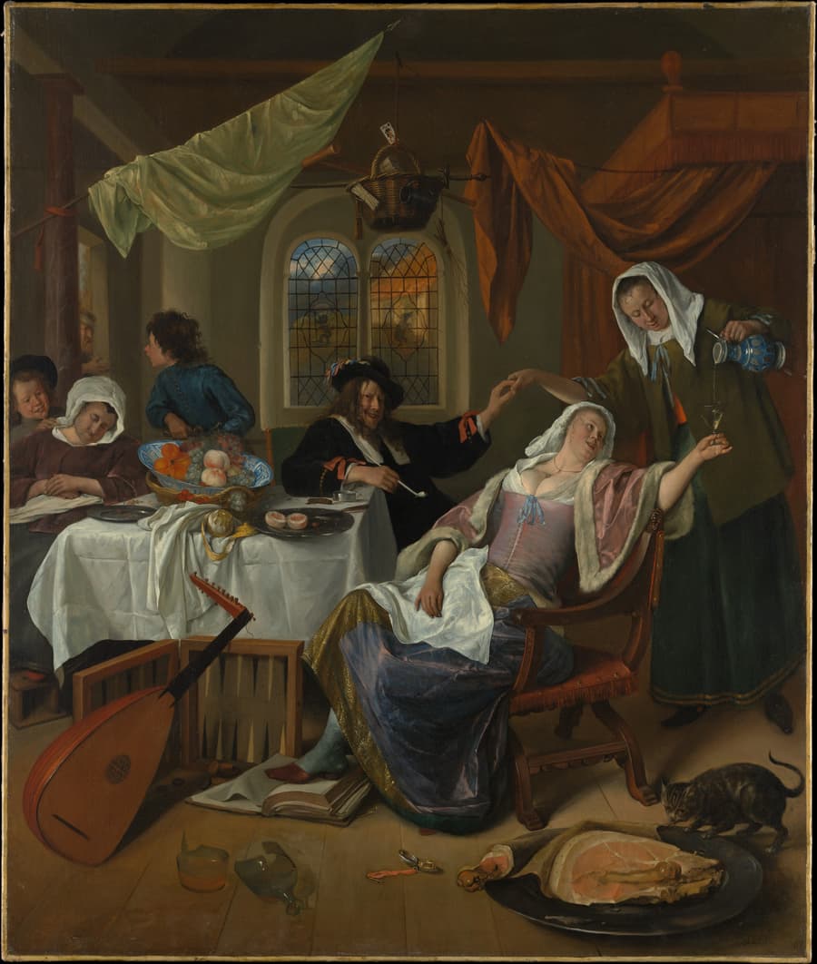The Dissolute Household, Jan Steen, ca. 1663-64