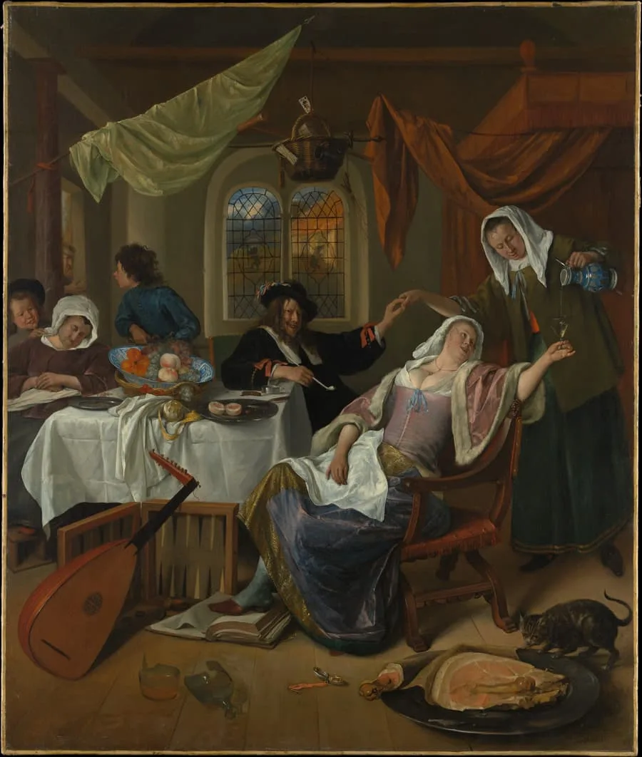 The Dissolute Household, Jan Steen, ca. 1663-64