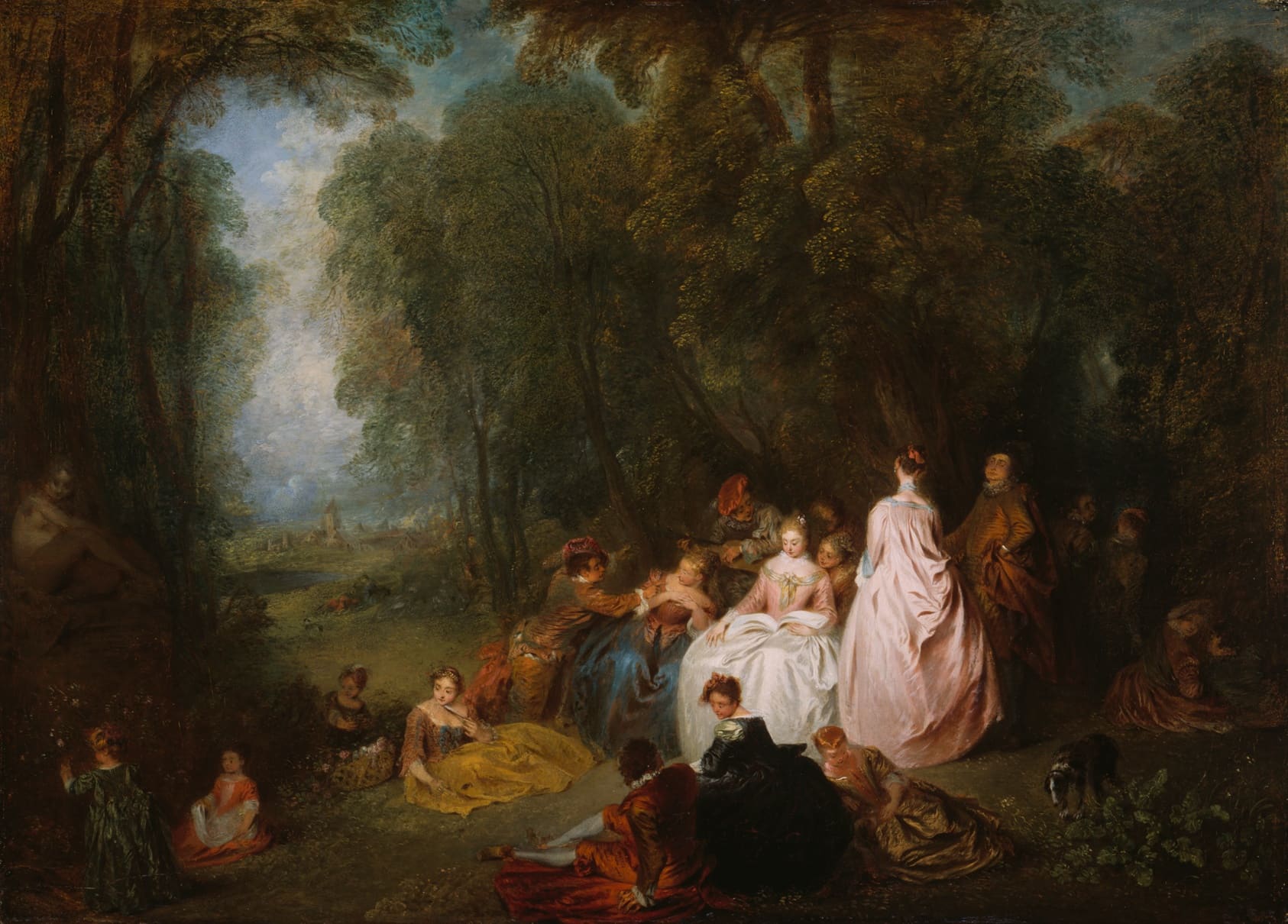 Fête champêtre (Pastoral Gathering), Jean Antoine Watteau, 1718-21
